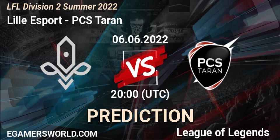 Pronósticos Lille Esport - PCS Taran. 06.06.2022 at 20:00. LFL Division 2 Summer 2022 - LoL