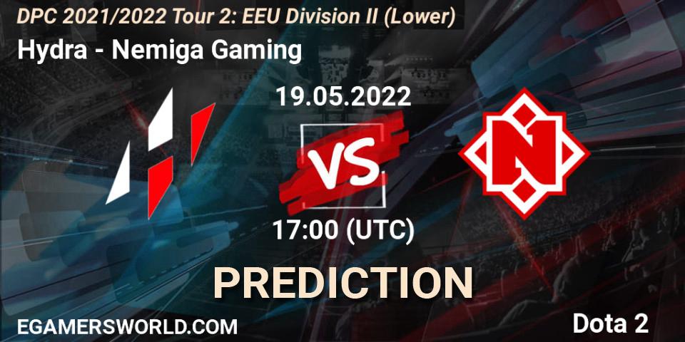 Pronósticos Hydra - Nemiga Gaming. 19.05.22. DPC 2021/2022 Tour 2: EEU Division II (Lower) - Dota 2