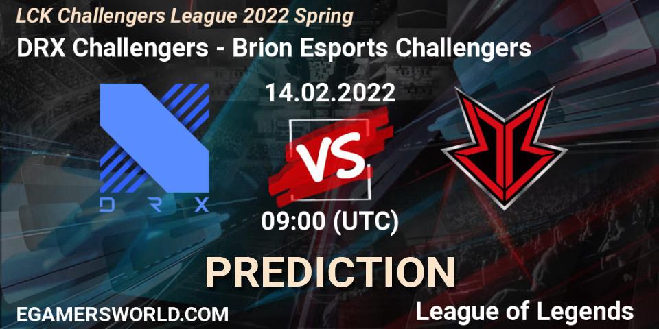 Pronósticos Brion Esports Challengers - DRX Challengers. 17.02.2022 at 05:00. LCK Challengers League 2022 Spring - LoL