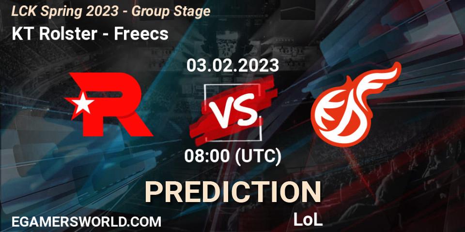 Pronósticos KT Rolster - Freecs. 03.02.23. LCK Spring 2023 - Group Stage - LoL