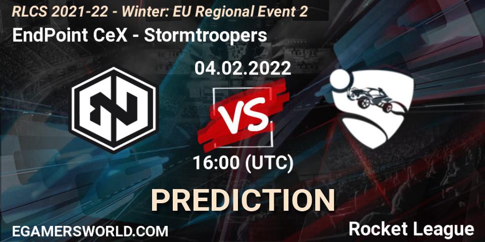 Pronósticos EndPoint CeX - Stormtroopers. 04.02.2022 at 16:00. RLCS 2021-22 - Winter: EU Regional Event 2 - Rocket League