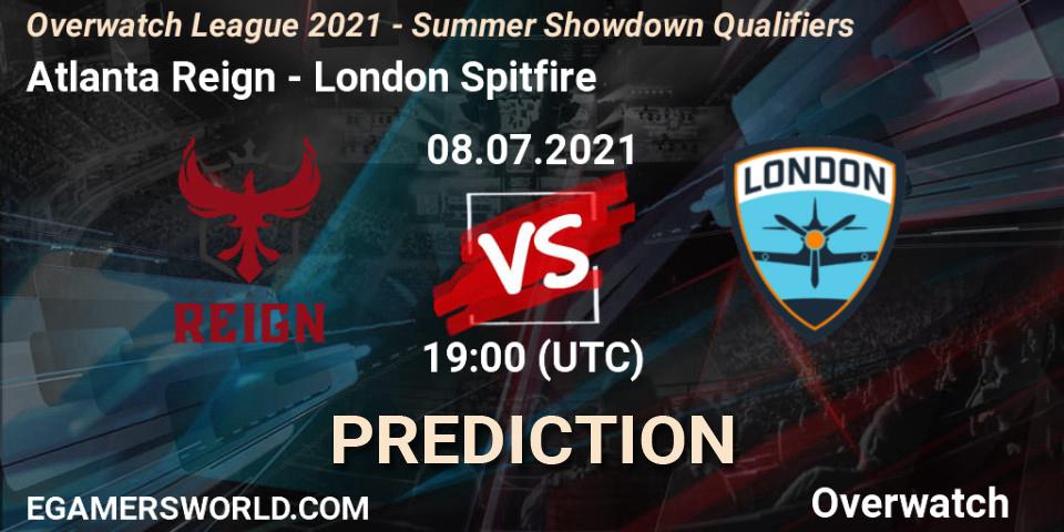 Pronósticos Atlanta Reign - London Spitfire. 08.07.21. Overwatch League 2021 - Summer Showdown Qualifiers - Overwatch
