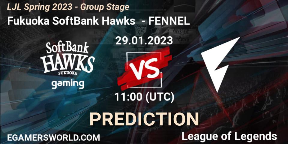Pronósticos Fukuoka SoftBank Hawks - FENNEL. 29.01.23. LJL Spring 2023 - Group Stage - LoL