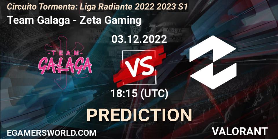 Pronósticos Team Galaga - Zeta Gaming. 03.12.2022 at 18:15. Circuito Tormenta: Liga Radiante 2022 2023 S1 - VALORANT