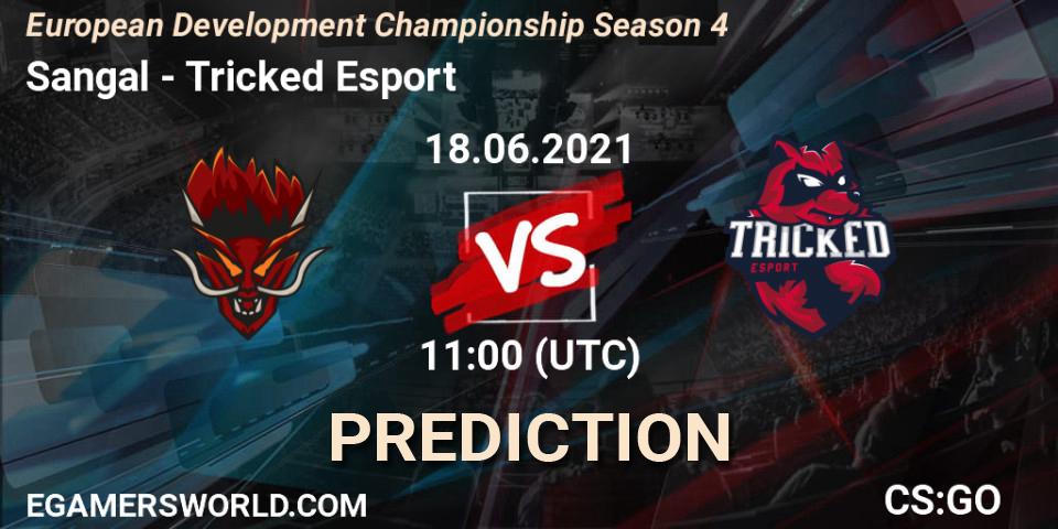 Pronósticos Sangal - Tricked Esport. 18.06.2021 at 11:30. European Development Championship Season 4 - Counter-Strike (CS2)