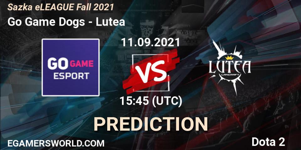 Pronósticos Go Game Dogs - Lutea. 11.09.2021 at 16:19. Sazka eLEAGUE Fall 2021 - Dota 2