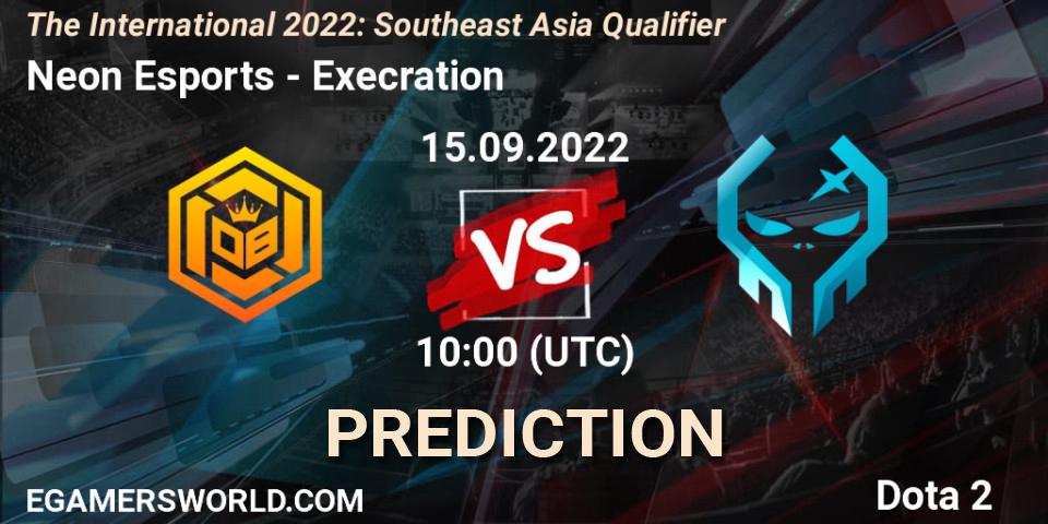 Pronósticos Neon Esports - Execration. 15.09.2022 at 09:32. The International 2022: Southeast Asia Qualifier - Dota 2