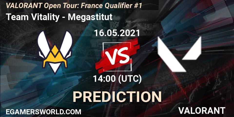 Pronósticos Team Vitality - Megastitut. 16.05.2021 at 14:00. VALORANT Open Tour: France Qualifier #1 - VALORANT