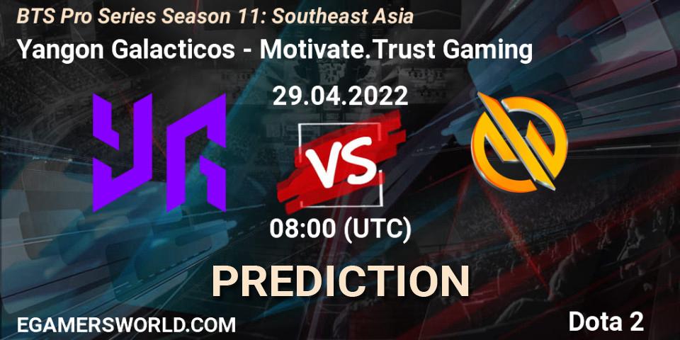 Pronósticos Yangon Galacticos - Motivate.Trust Gaming. 29.04.22. BTS Pro Series Season 11: Southeast Asia - Dota 2