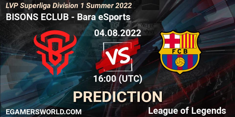 Pronósticos BISONS ECLUB - Barça eSports. 04.08.2022 at 16:00. LVP Superliga Division 1 Summer 2022 - LoL