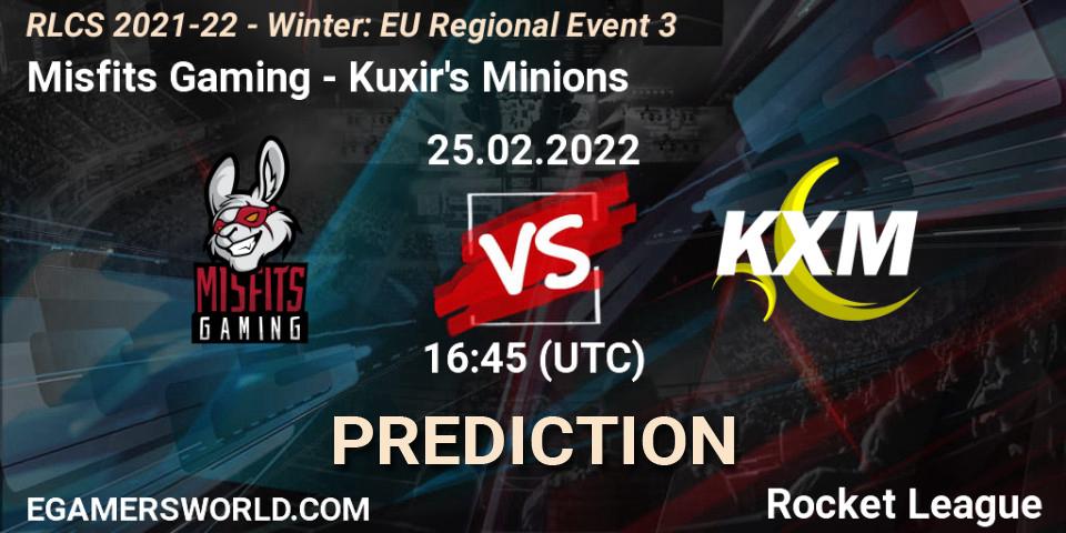 Pronósticos Misfits Gaming - Kuxir's Minions. 25.02.22. RLCS 2021-22 - Winter: EU Regional Event 3 - Rocket League