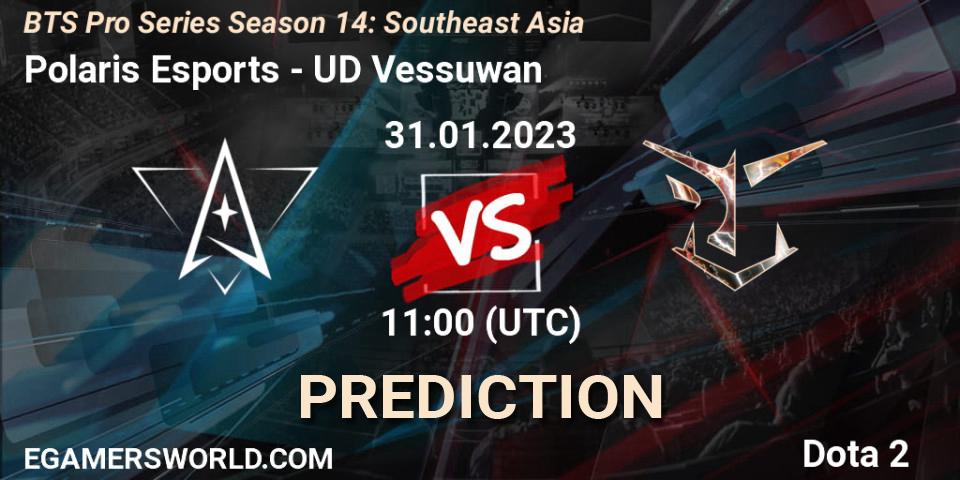 Pronósticos Polaris Esports - UD Vessuwan. 31.01.23. BTS Pro Series Season 14: Southeast Asia - Dota 2
