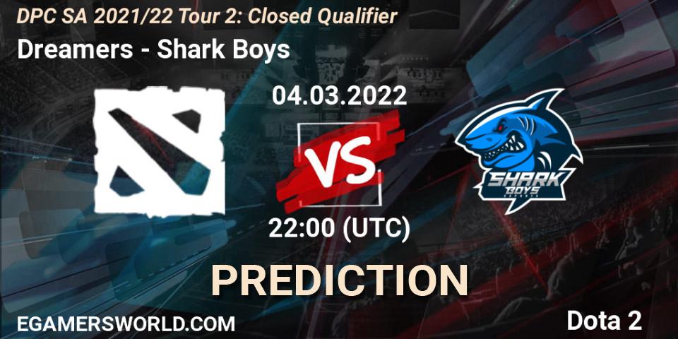Pronósticos Dreamers - Shark Boys. 04.03.2022 at 22:03. DPC SA 2021/22 Tour 2: Closed Qualifier - Dota 2
