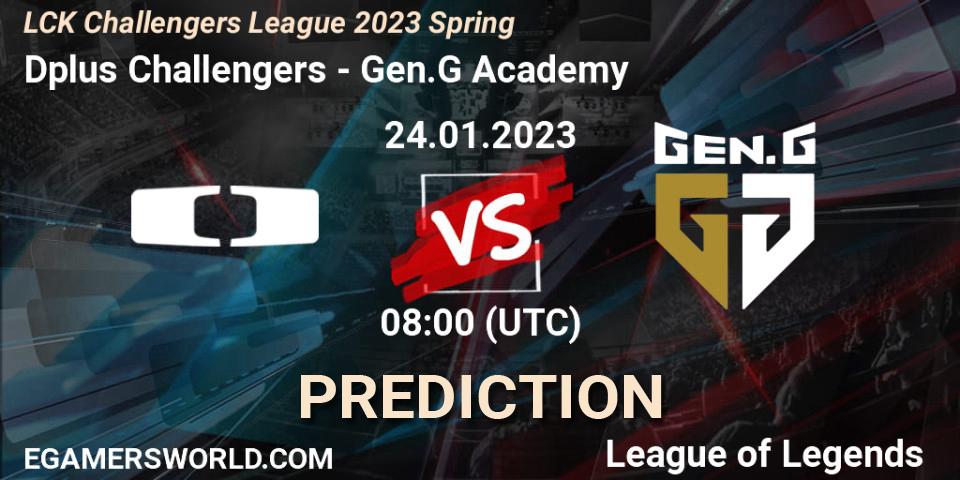 Pronósticos Dplus Challengers - Gen.G Academy. 24.01.23. LCK Challengers League 2023 Spring - LoL