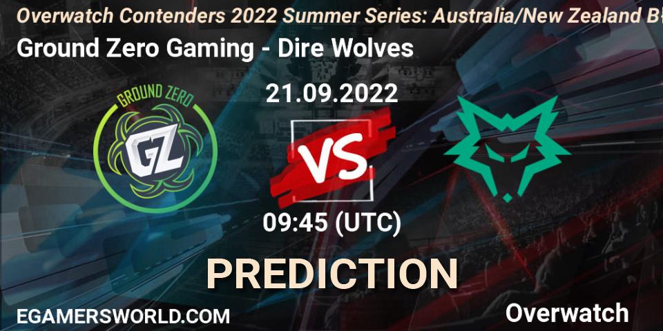 Pronósticos Ground Zero Gaming - Dire Wolves. 21.09.22. Overwatch Contenders 2022 Summer Series: Australia/New Zealand B-Sides - Overwatch