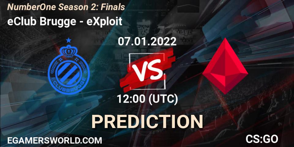 Pronósticos eClub Brugge - eXploit. 07.01.22. NumberOne Season 2: Finals - CS2 (CS:GO)