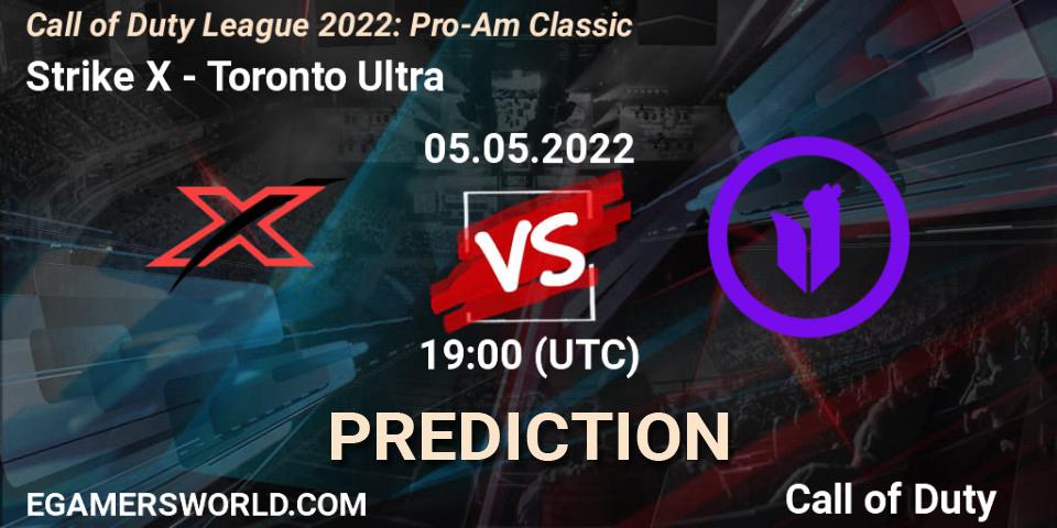 Pronósticos Strike X - Toronto Ultra. 05.05.22. Call of Duty League 2022: Pro-Am Classic - Call of Duty