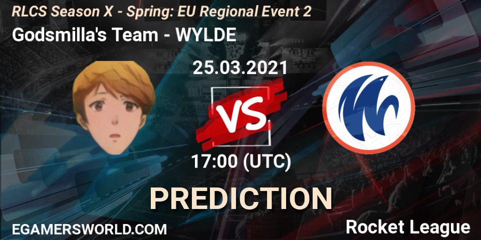 Pronósticos Godsmilla's Team - WYLDE. 25.03.21. RLCS Season X - Spring: EU Regional Event 2 - Rocket League