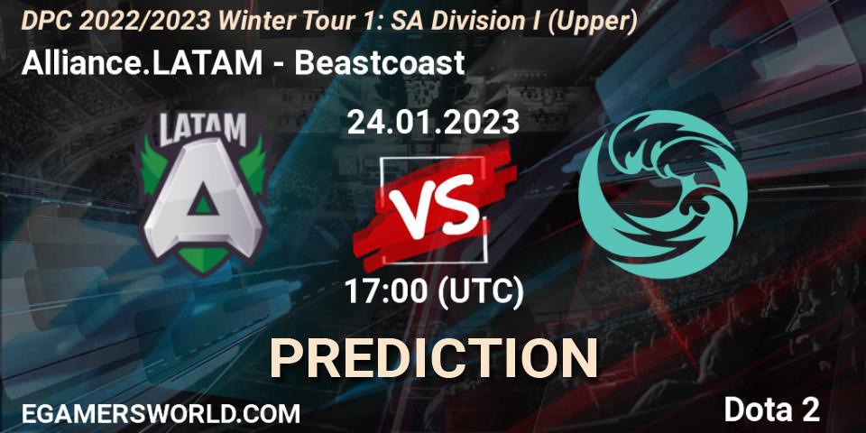 Pronósticos Alliance.LATAM - Beastcoast. 24.01.2023 at 17:16. DPC 2022/2023 Winter Tour 1: SA Division I (Upper) - Dota 2