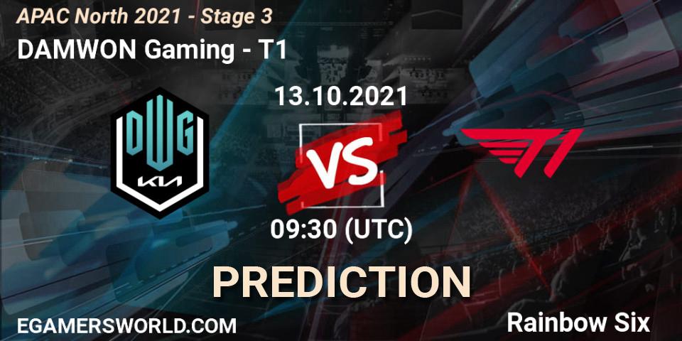 Pronósticos DAMWON Gaming - T1. 13.10.2021 at 09:30. APAC North 2021 - Stage 3 - Rainbow Six