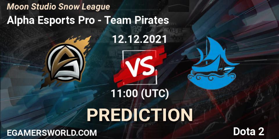 Pronósticos Alpha Esports Pro - Team Pirates. 12.12.2021 at 11:10. Moon Studio Snow League - Dota 2