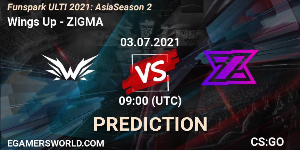 Pronósticos Wings Up - ZIGMA. 03.07.21. Funspark ULTI 2021: Asia Season 2 - CS2 (CS:GO)