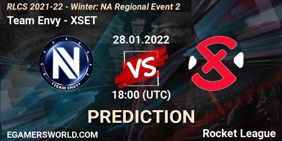 Pronósticos Team Envy - XSET. 28.01.22. RLCS 2021-22 - Winter: NA Regional Event 2 - Rocket League