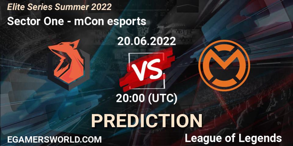 Pronósticos Sector One - mCon esports. 20.06.22. Elite Series Summer 2022 - LoL