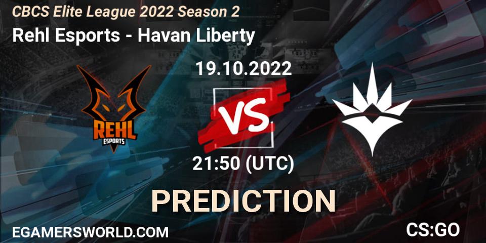 Pronósticos Rehl Esports - Havan Liberty. 19.10.2022 at 21:50. CBCS Elite League 2022 Season 2 - Counter-Strike (CS2)
