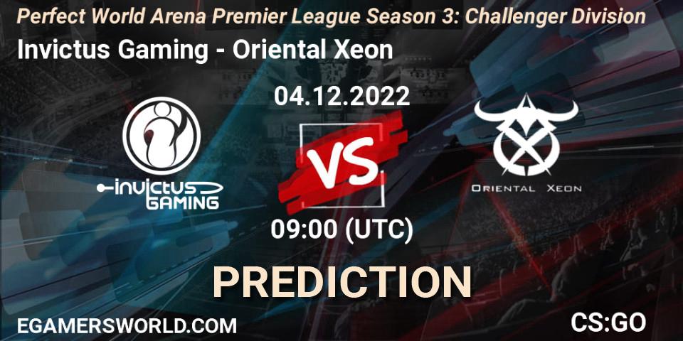 Pronósticos Invictus Gaming - Oriental Xeon. 04.12.22. Perfect World Arena Premier League Season 3: Challenger Division - CS2 (CS:GO)