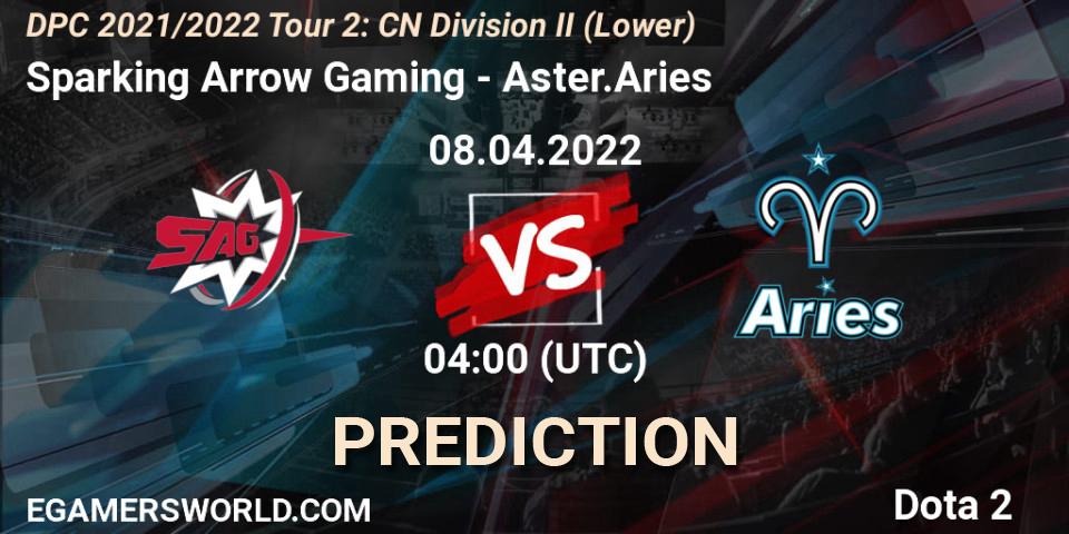 Pronósticos Sparking Arrow Gaming - Aster.Aries. 20.04.22. DPC 2021/2022 Tour 2: CN Division II (Lower) - Dota 2