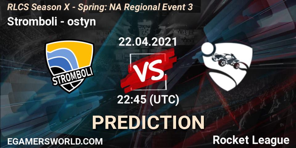 Pronósticos Stromboli - ostyn. 22.04.21. RLCS Season X - Spring: NA Regional Event 3 - Rocket League