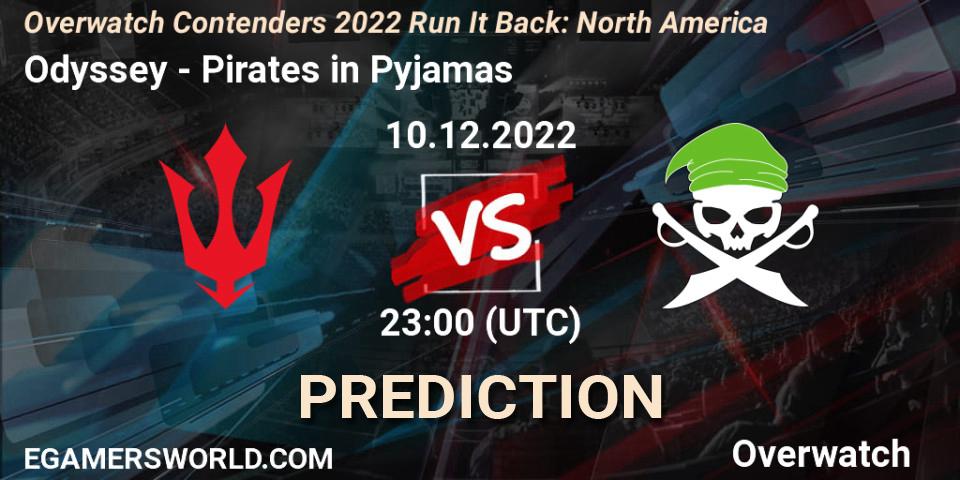 Pronósticos Odyssey - Pirates in Pyjamas. 10.12.2022 at 23:00. Overwatch Contenders 2022 Run It Back: North America - Overwatch