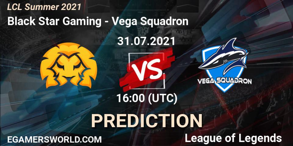 Pronósticos Black Star Gaming - Vega Squadron. 31.07.2021 at 16:00. LCL Summer 2021 - LoL