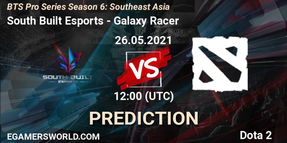 Pronósticos South Built Esports - Galaxy Racer. 26.05.2021 at 12:45. BTS Pro Series Season 6: Southeast Asia - Dota 2