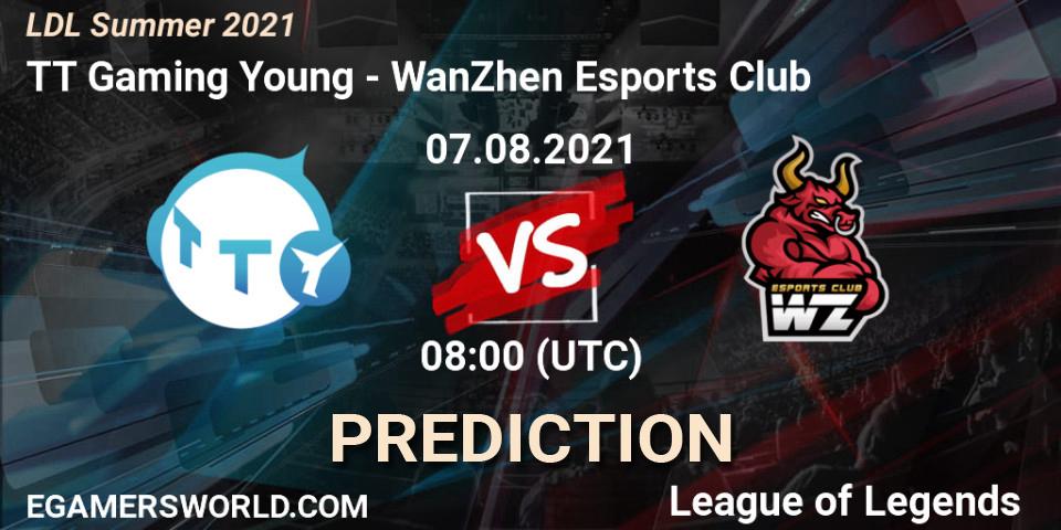 Pronósticos TT Gaming Young - WanZhen Esports Club. 07.08.2021 at 08:55. LDL Summer 2021 - LoL