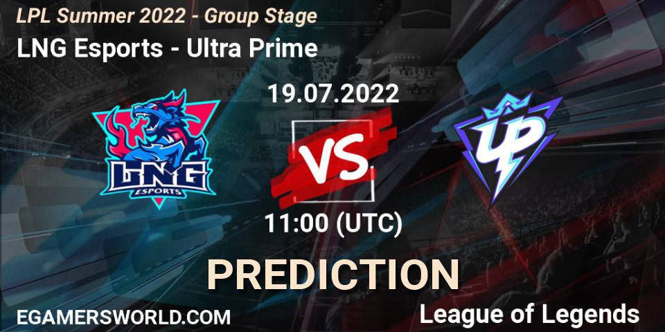 Pronósticos LNG Esports - Ultra Prime. 19.07.22. LPL Summer 2022 - Group Stage - LoL