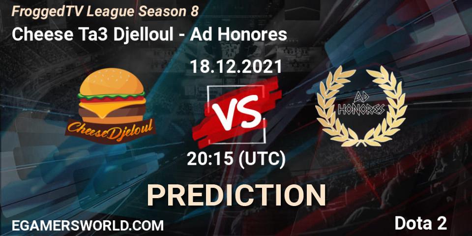 Pronósticos Cheese Ta3 Djelloul - Ad Honores. 18.12.2021 at 18:47. FroggedTV League Season 8 - Dota 2