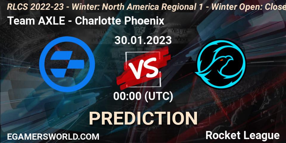 Pronósticos Team AXLE - Charlotte Phoenix. 30.01.23. RLCS 2022-23 - Winter: North America Regional 1 - Winter Open: Closed Qualifier - Rocket League