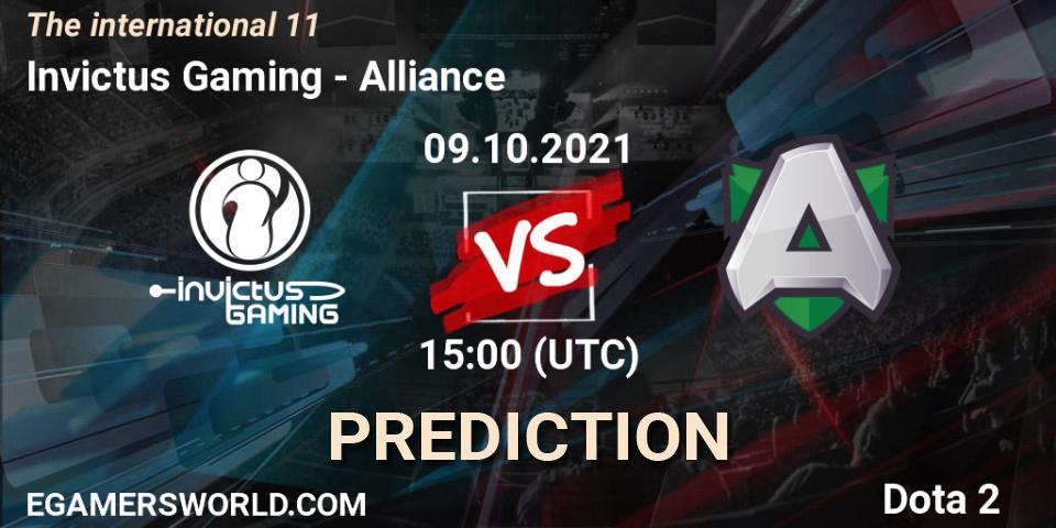 Pronósticos Invictus Gaming - Alliance. 09.10.2021 at 16:53. The Internationa 2021 - Dota 2