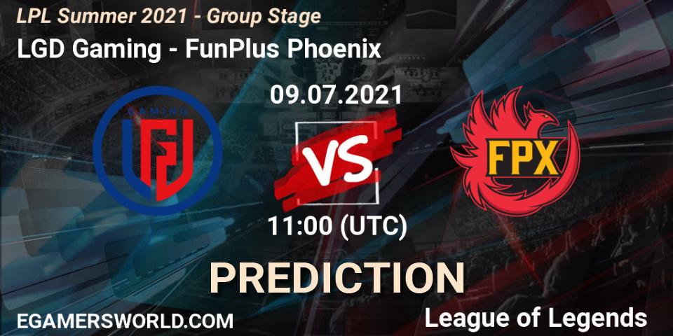 Pronósticos LGD Gaming - FunPlus Phoenix. 09.07.2021 at 11:00. LPL Summer 2021 - Group Stage - LoL
