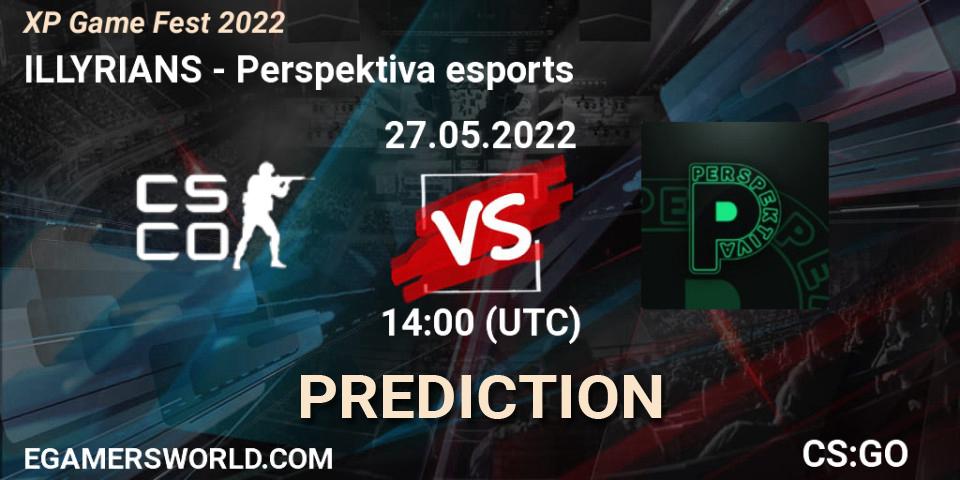 Pronósticos ILLYRIANS - Perspektiva. 27.05.2022 at 14:30. XP Game Fest 2022 - Counter-Strike (CS2)