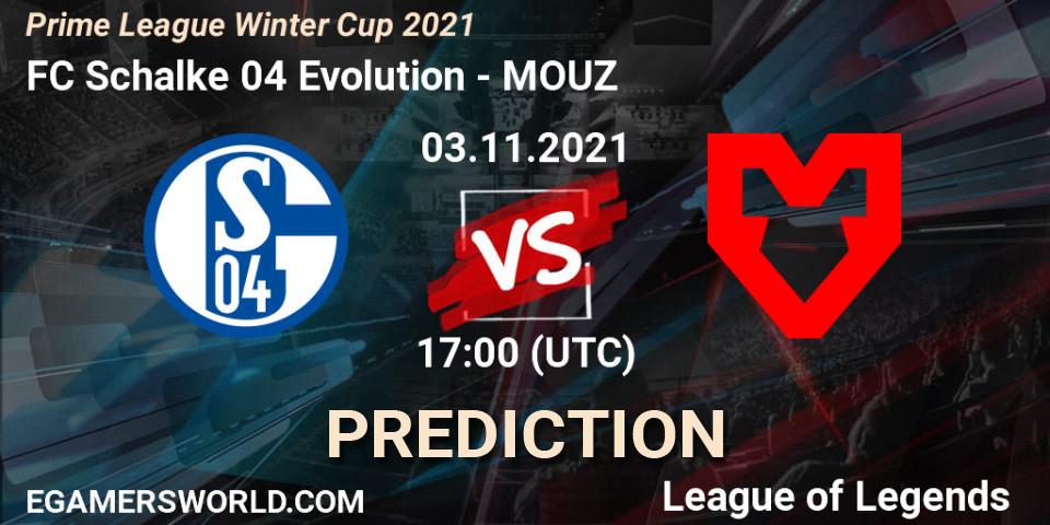 Pronósticos FC Schalke 04 Evolution - MOUZ. 03.11.21. Prime League Winter Cup 2021 - LoL