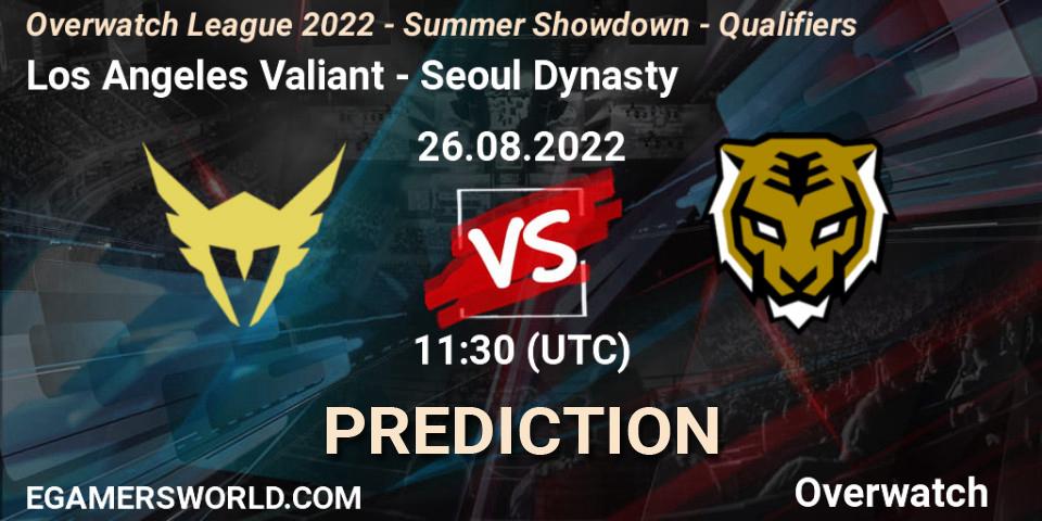Pronósticos Los Angeles Valiant - Seoul Dynasty. 26.08.22. Overwatch League 2022 - Summer Showdown - Qualifiers - Overwatch