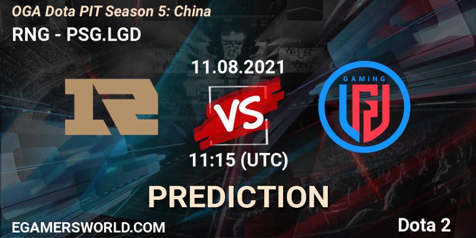 Pronósticos RNG - PSG.LGD. 11.08.2021 at 10:17. OGA Dota PIT Season 5: China - Dota 2