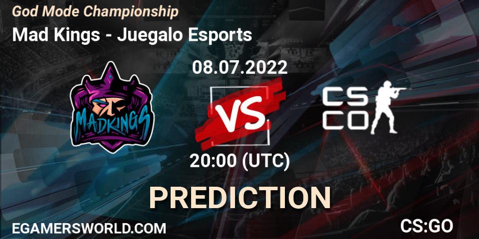 Pronósticos Mad Kings - Juegalo Esports. 08.07.2022 at 20:00. God Mode Championship - Counter-Strike (CS2)