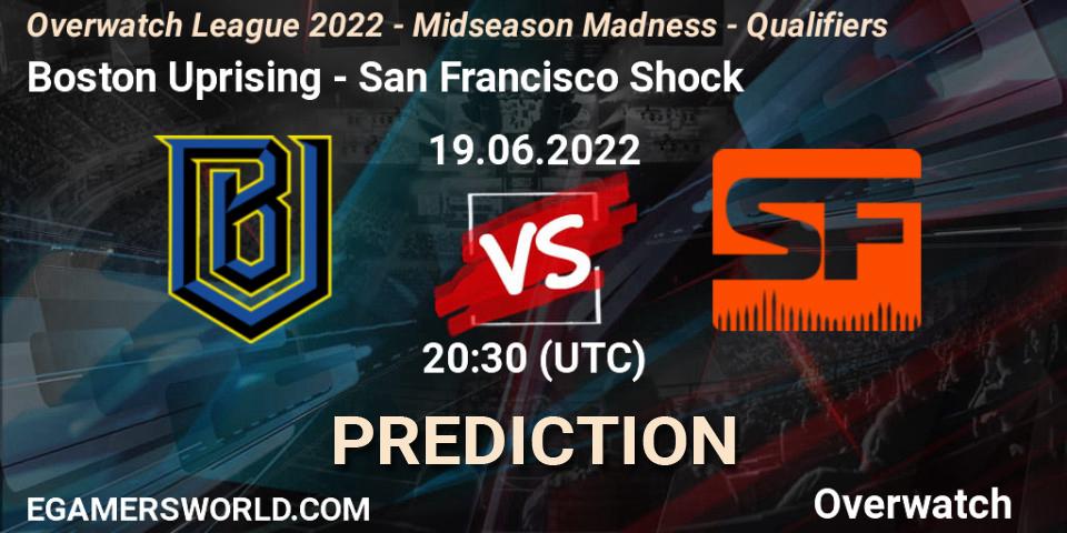 Pronósticos Boston Uprising - San Francisco Shock. 19.06.22. Overwatch League 2022 - Midseason Madness - Qualifiers - Overwatch