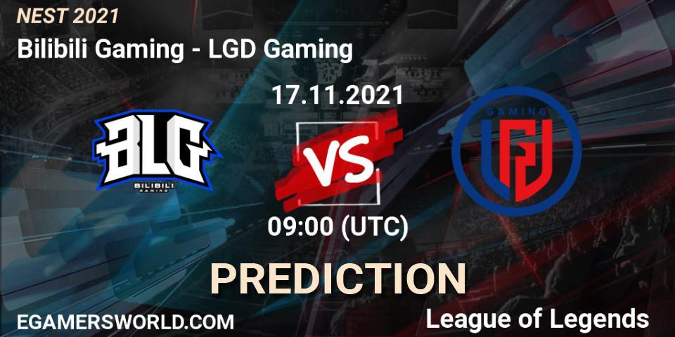 Pronósticos LGD Gaming - Bilibili Gaming. 17.11.2021 at 07:00. NEST 2021 - LoL