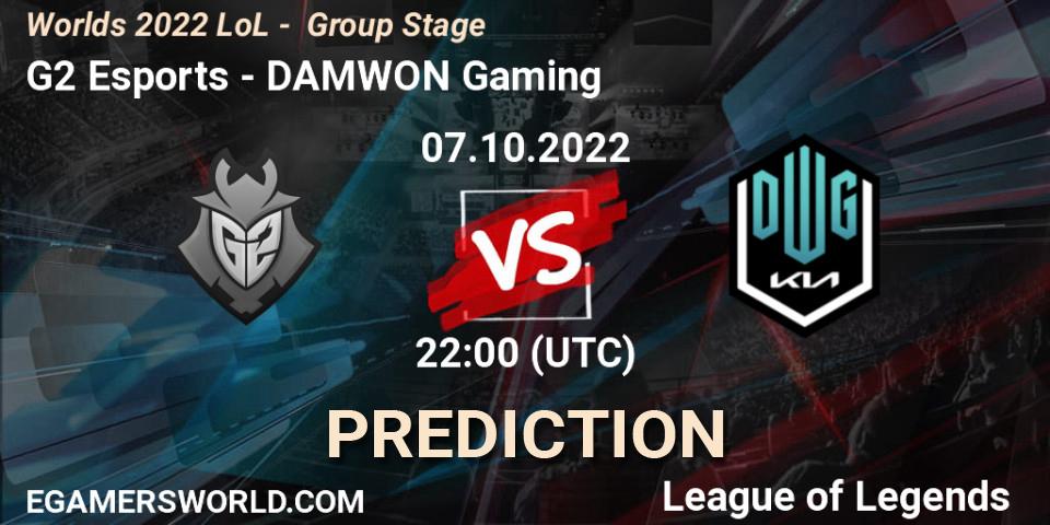 Pronósticos G2 Esports - DAMWON Gaming. 07.10.22. Worlds 2022 LoL - Group Stage - LoL