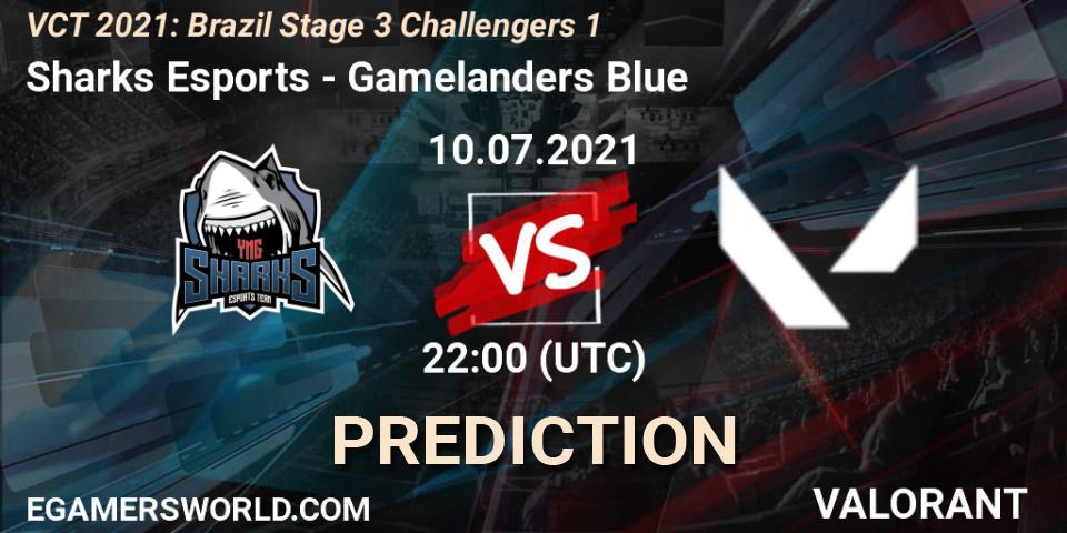 Pronósticos Sharks Esports - Gamelanders Blue. 10.07.2021 at 23:15. VCT 2021: Brazil Stage 3 Challengers 1 - VALORANT